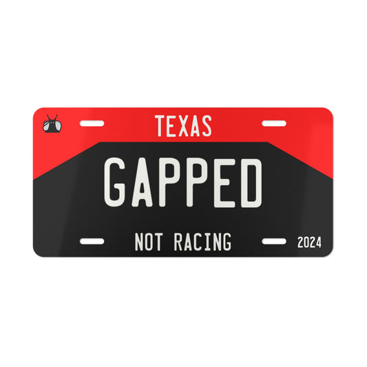 Gapped license plate